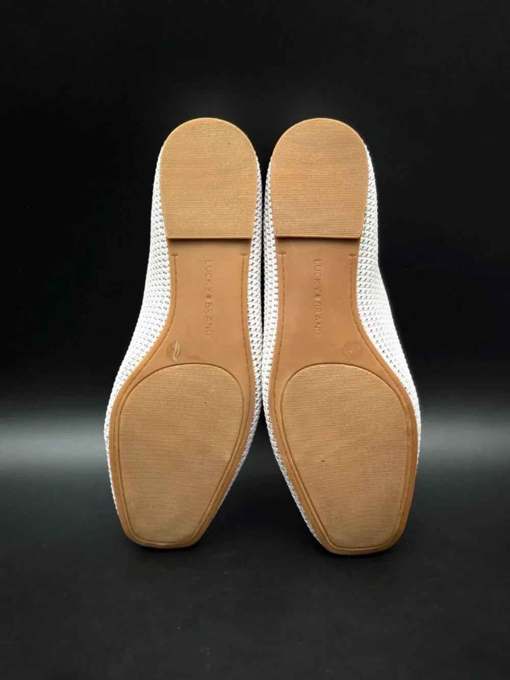 Lucky Brand Daneric Gray Slip on Ballet Flats Casual Knit Shoes Women's 8.5M